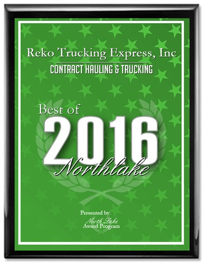 Reko Trucking Express Inc: 2014 Award